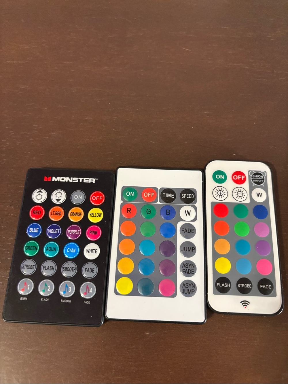 3pc LED Strip Light Remote Control Bundle Monster + 2 RGB Light Remotes
